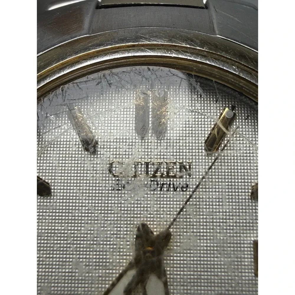 Scratched Citizen Eco-Drive F810-S005353 Working Mens Solar Watch 38MM 7
